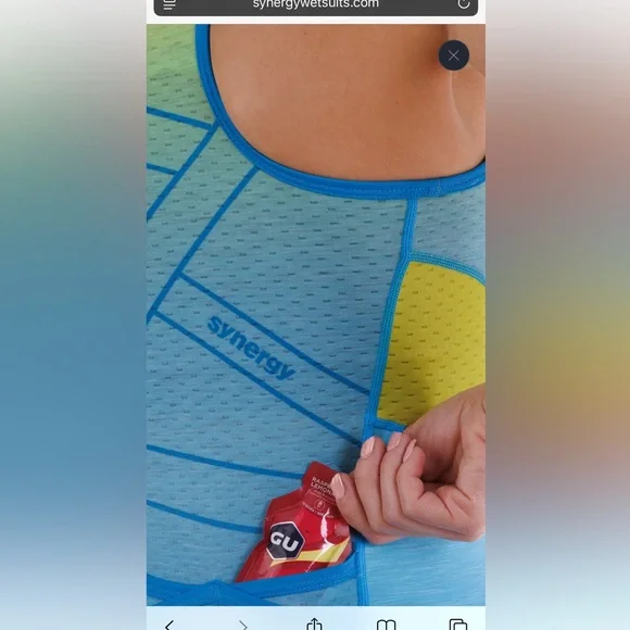 Synergy Pro Sleeveless Racerback Tri Suit in aqua NEW - Picture 7 of 15